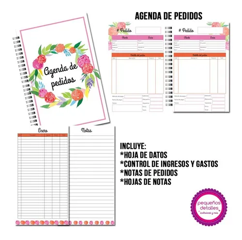 Agenda De Pedidos / Organipedidos Imprimible Digital