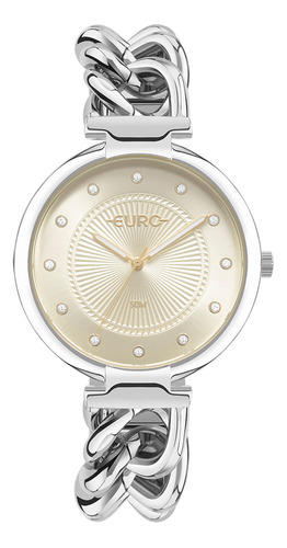 Relógio Euro Feminino Chains Prata