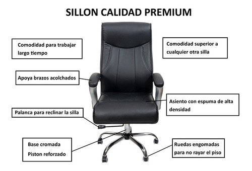 Silla Oficina Escritorio Butaca Sillon Ejecutivo Pc Premium