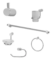 Comprar Set Accesorios Baño Peirano Linea 10006 6 Piezas Metal Cromo