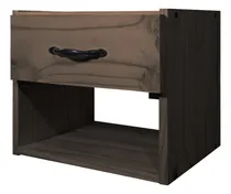 Comprar Mesa De Noche Flotante Con Estante Y Cajon Estilo Moderno Minimalista Sajo Madera Nogal