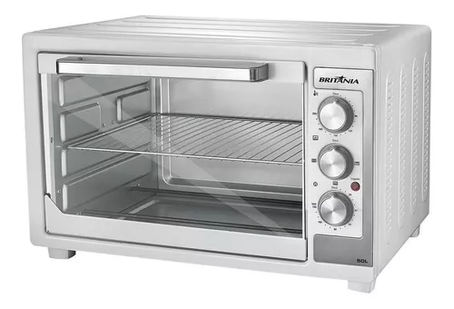 Forno de Bancada Elétrico BFE50B 50L Branco com Função Timer Britânia 127V