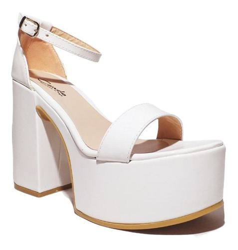 Sandalias Sasha Charol Blanco