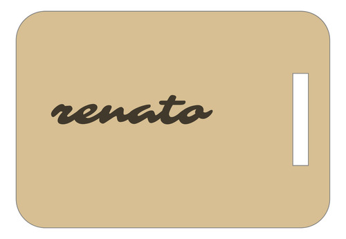 Chaveiro Renato Mdf C/ Argola Nome Personalizado