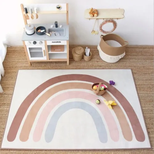 comprar Alfombra Infantil Arcoíris 120*80cm Cuarto Bebés\u002Fniños