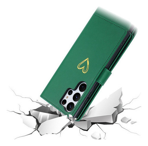 Jing Funda De Piel Tipo Cartera Con Cremallera Para Samsung