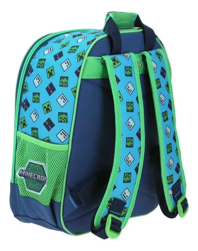 Mochila Chico Azul Chenson Minecraft Kinder SORV para niño