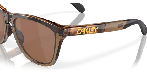 Gafas de sol polarizadas Oakley Frogskins Range Prizm de tungsteno, color marrón con montura, color marrón con eje de tortuga, color marrón tortuga