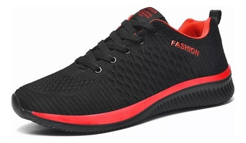 Tenis Negros Hombre Zapatillas Transpirables De Talla Grande