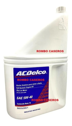 Aceite Sintetico Acdelco 5w40