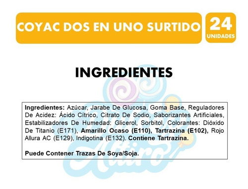 Coyacks Sabores Surtidos Dos En Uno (bolsa Con 24 Un)
