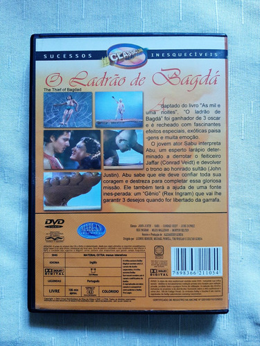 Dvd O Ladrão De Bagdá - Class Line - Excelente Estado (Usado)