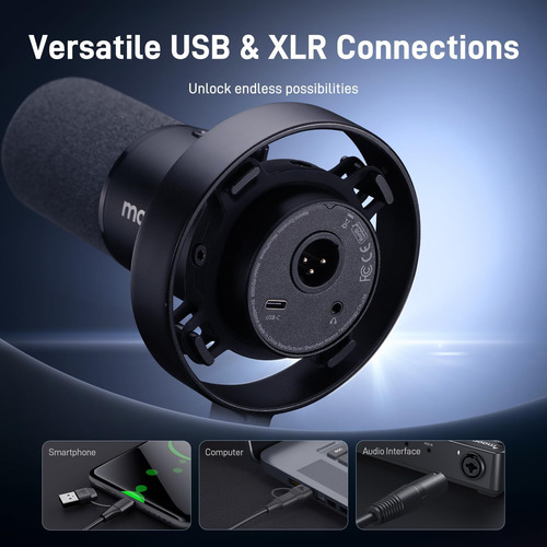 Micrófono Dinámico De Maono-xlr Usb Podcast Mic Mic: Para Gr