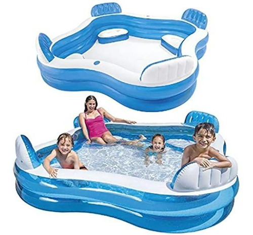 Piscina Inflable Familiar Intex De 90 X 90 X 26 Pulgadas Pa