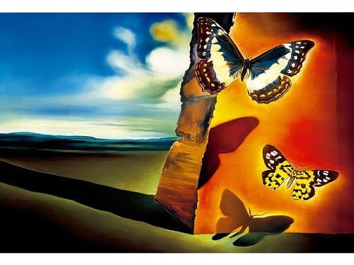 Rompecabezas Dali Paisaje Con Mariposas 1000 Piezas Ricordi