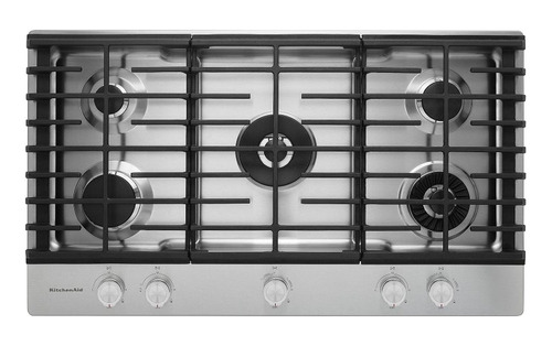 Kitchenaid 36 Stainless Steel 5-burner Gas Cooktop 