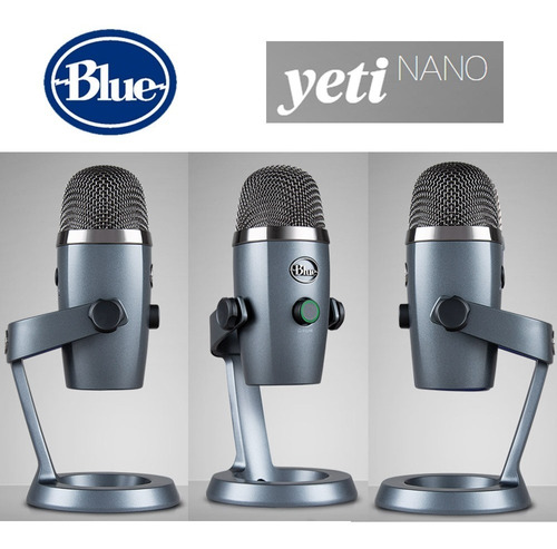 Imagen 4 de 7 de Micrófono Condensador Blue Yeti Nano Estudio Podcast Gray