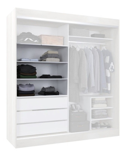 Placard Ropero Vestidor Corrediza 180x200 Espejo