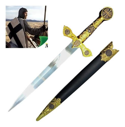 Espada Adaga Medieval  Cavaleiro Templario Cruzadas Viking 