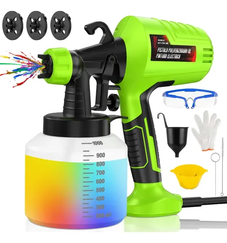 Pistola Para Pintar 1200w 1000ml Stqusti Eléctrica Pulverizador De Pintura Con 3 Modos Y Control De Flujo Portatil Maquina Para Pintar Casas Profesional