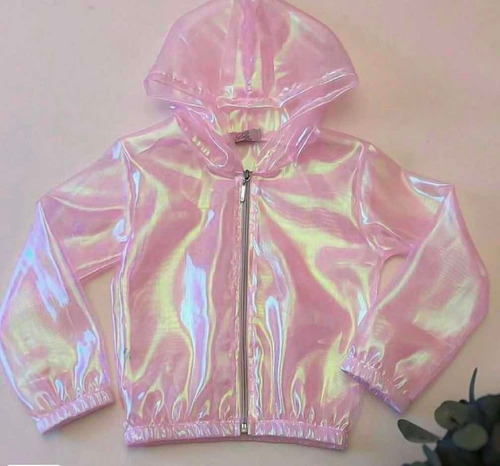 jaqueta bomber holografica transparente