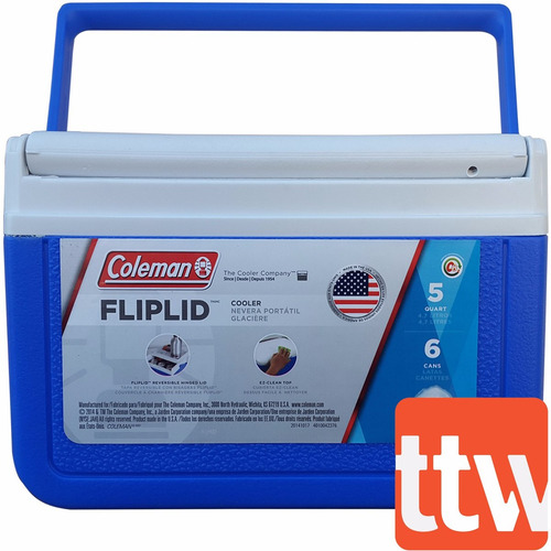 Imagen 6 de 7 de Conservadora Viandera Lunchera Coleman Azul 5 Qt 4,7 Lts Usa