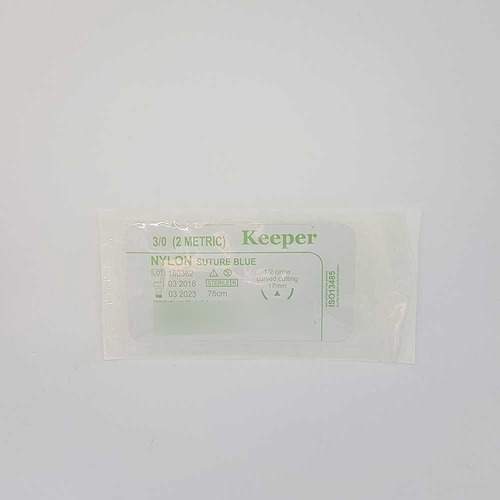 Sutura Quirurgica Keeper Nylon Esteril Con Aguja Novacekdent