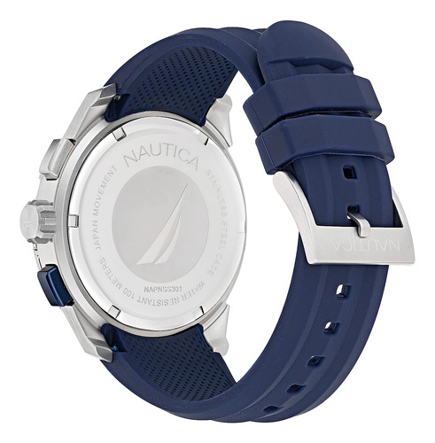 Reloj Pulsera Nautica Napnss301 Del Dial Azul