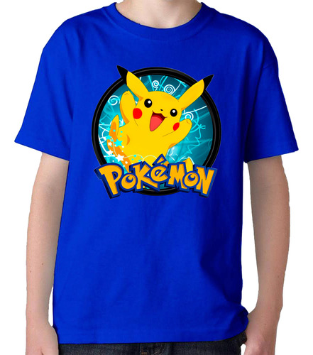 Remeras Camisetas Pikachu Pokemon Varios Diseños Y Colores