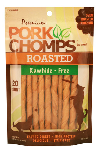 Pork Chomps Masticables De Piel De Cerdo Asada, Mini Giros D