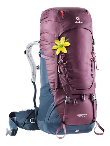 Mochila Deuter Aircontact 5010 Sl 2019, funda para lluvia, color índigo, diseño de tela lisa