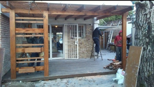 Pergola De Madera Con Techo Media Sombra Fabrica Y Colocamos