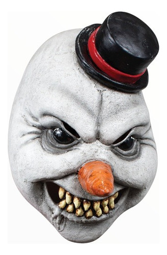 Máscara Muñeco De Nieve Malvado Disfraz Halloween Terror Color Blanco Snowman