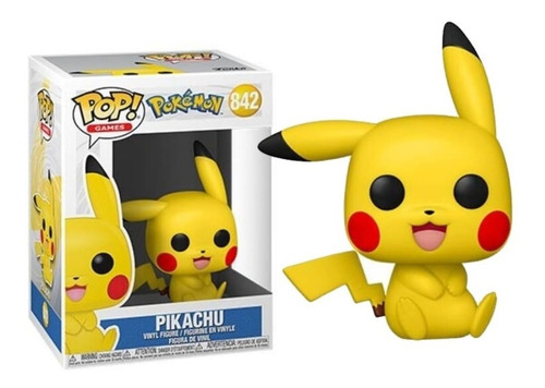 Pikachu Funko Pop Pokemon #842 Sentado 
