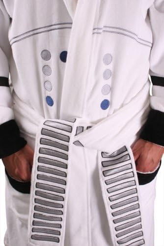 Albornoz De Algodón Blanco Con Capucha De Stormtrooper De