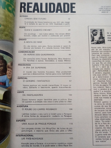 Revista Realidade Nº 69 -de 1971 . Politica Prop. Sumario
