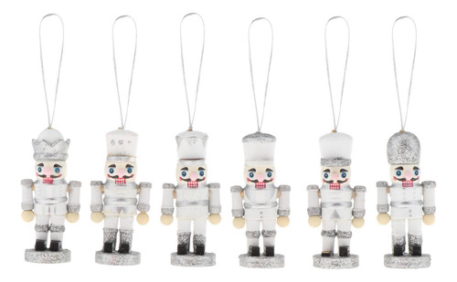 12pcs Navidad Decoración Colgante Cascanueces Decoración
