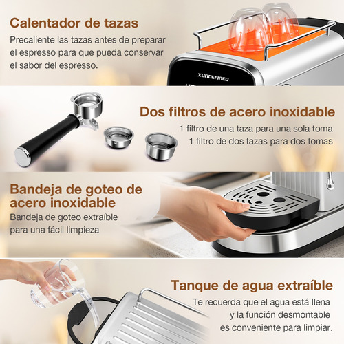 Cafetera Espresso Xundefined 20bar Diy Temperatura Tiempo