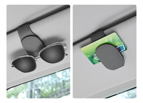 . 2 Visor Gafas Clip Holder Universal Para Billetes Gris