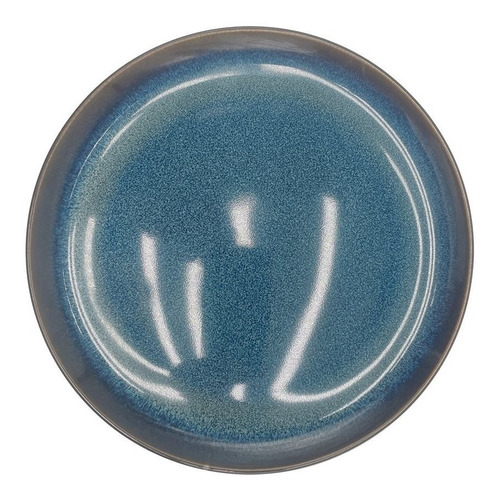 Set X6 Platos De Mesa Ceramica D24cm Organic Azul