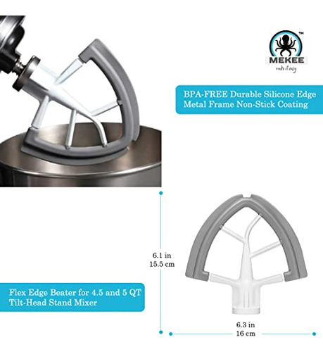 Batidor Flex Edge Para Accesorios De Batidora Kitchenaid, 5