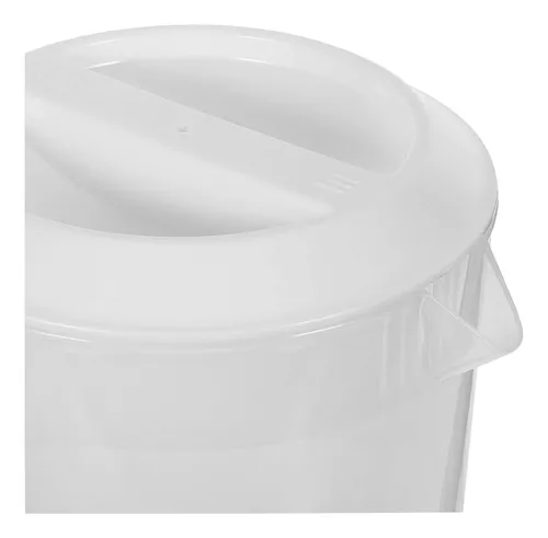 Jarro Plástico 4 Lt Con Tapa Blanca