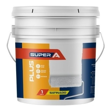 Imagen 1 de 1 de Pintura Caucho Satinada Cuñete Plus Super A