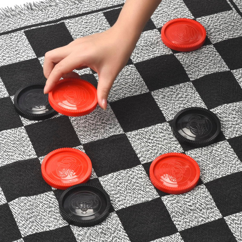 Quadpro Juego De Mesa De Damas Gigantes, Juego 3 En 1 Jumbo