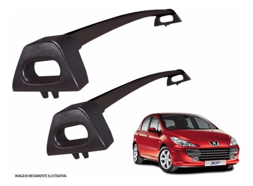 Rack De Teto Travessa Peugeot 307 Fixação Original Preto 200