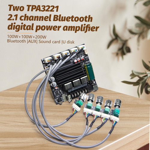 Placa De Amplificador Digital 2.1 Canal Robusta Diy Placa