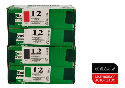 Imagen 5 de 8 de Kit 3 Cajas 100mts Cable Verde,negro,blanco Cal12 Condulac