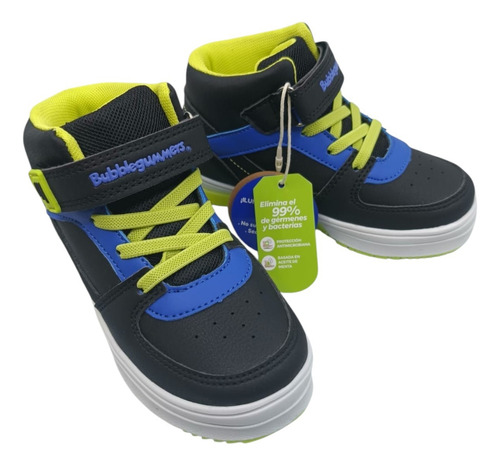 Tenis Niño Bota Velcro Cómodo Bubble Gummers Yoyo Negro/rey
