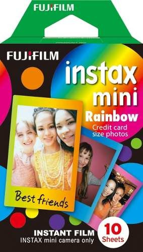 Papel Rainbow X 10 Instax Mini 8 Fujifilm 