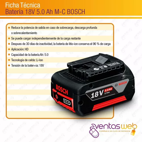 Bateria Bosch 18v 5 Amp Linea Professional Gba 18